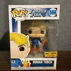 Funko Pop! Marvel Fantastic Four 4  Human Torch Hot Topic 569